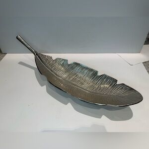 Silver Leaf Home Décor Tray – Table or Entryway Accent